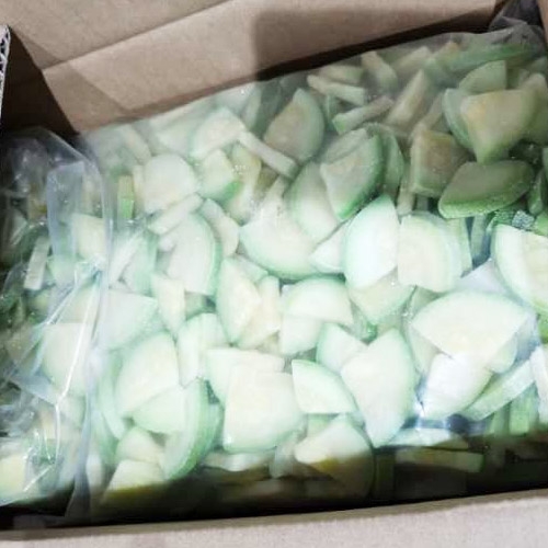Frozen zucchini slices